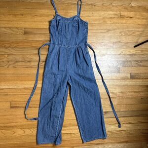 AG Jeans Japanese Fabric Romper Jumpsuit Spaghetti Strap XS Blue